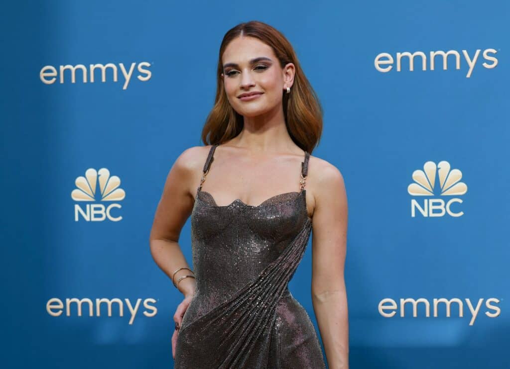 Lily James Gown