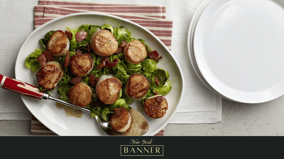 Keto Seared Scallops with Bacon and Brussels Sprouts