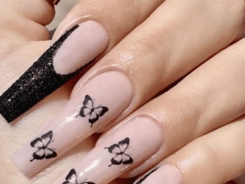 3. 20 Stunning French Tip Coffin Nail Designs - wide 2