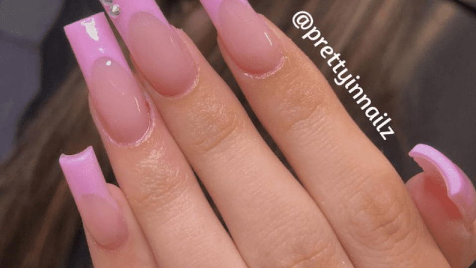 french tip square nails featured