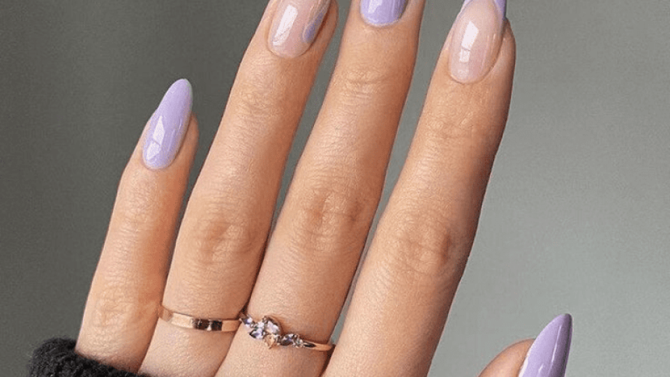 lavender french tip nails featured